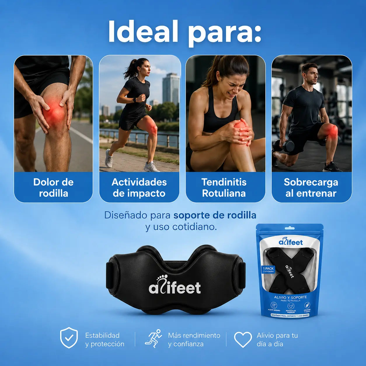 Rodillera Alifeet | Soporte y Alivio para tu Rodilla