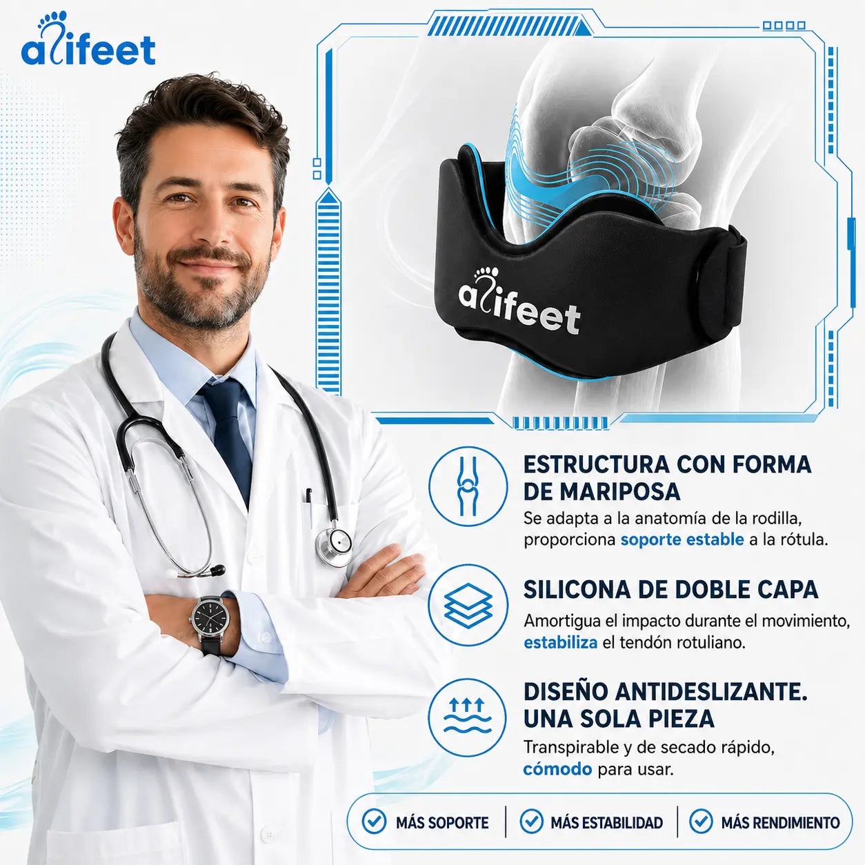 Rodillera Alifeet | Soporte y Alivio para tu Rodilla