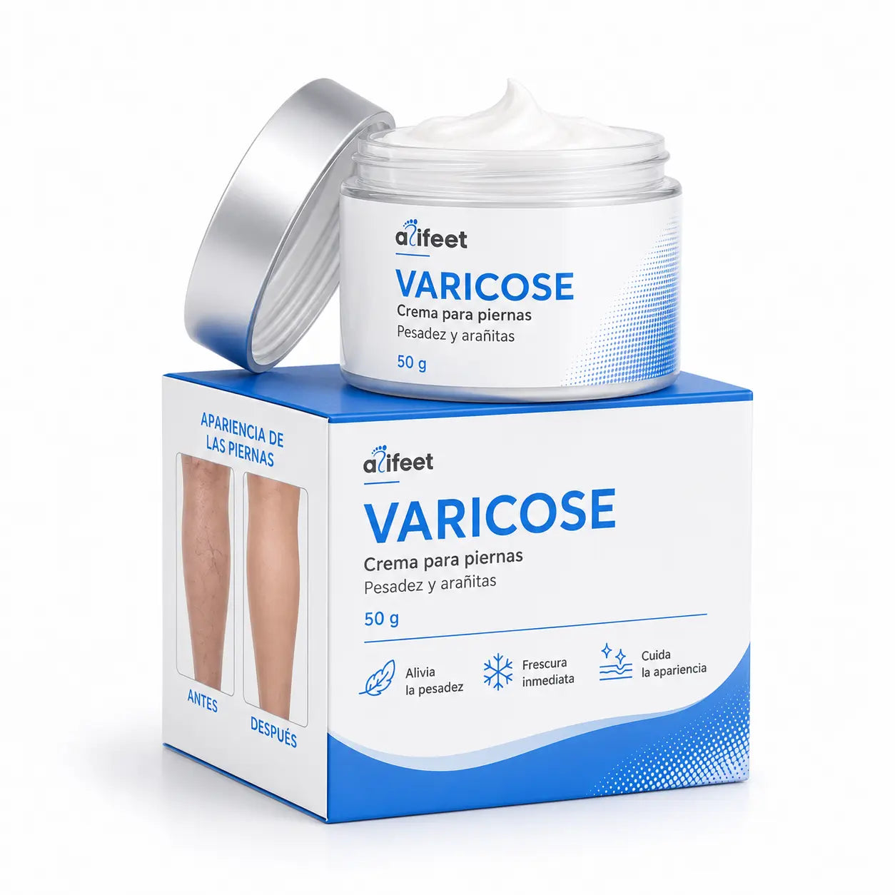 Crema Varicose Alifeet® | Alivio para Piernas Pesadas, Arañitas y Várices.